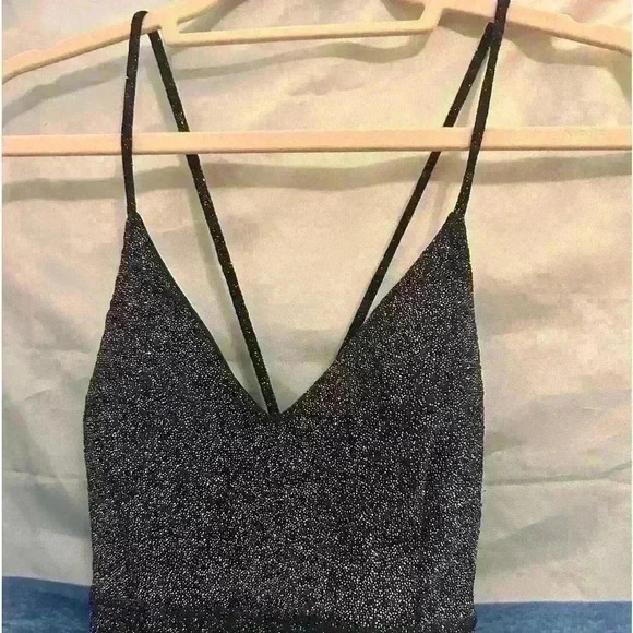 BLUE Lovely Day Sparkly Tight Spaghetti Strap Dress - Picture 11 of 15